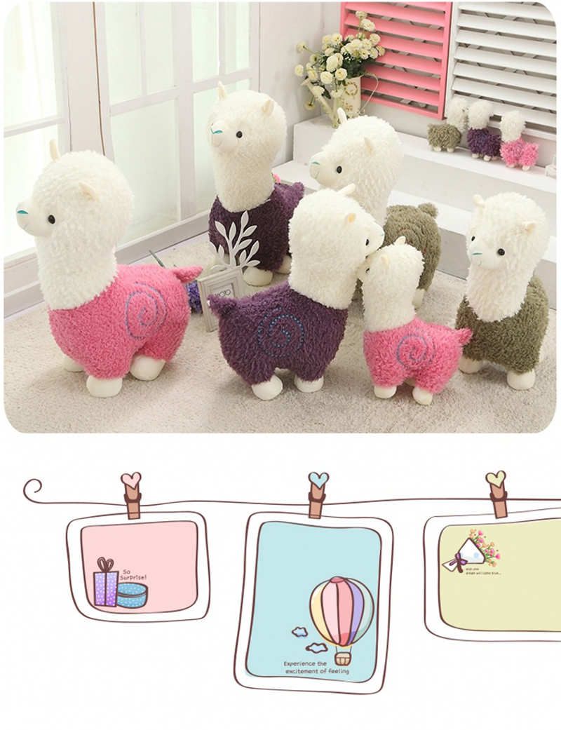2 Sheep Alpaca Dolls Plush Toys Stuffed Sheep Llama Yamma Pillow Soft Cushion