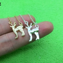 5PCS Bambi Deer Necklace Cute Animal Moose Fawn Alpaca Reindeer Antler Necklace Snape and Lily Patronus Necklaces