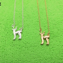 5PCS Bambi Deer Necklace Cute Animal Moose Fawn Alpaca Reindeer Antler Necklace Snape and Lily Patronus Necklaces