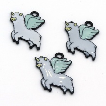60pcs 24mm*25mm diy jewelry accessories alloy cute cartoon animal wing fly Alpaca charms pendant for bracelet CH0126